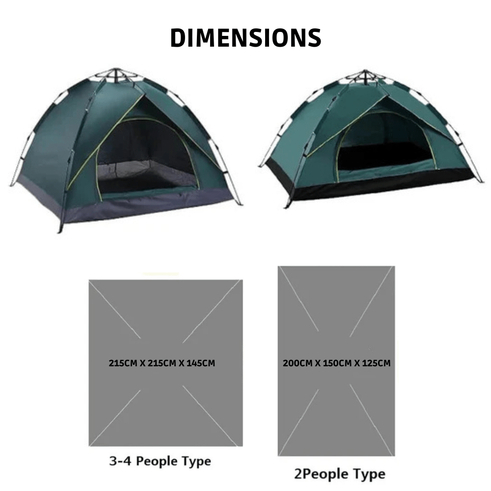 Enjoy hassle-free camping with this instant setup pop-up tent. Lightweight, portable outdoor shelter.
