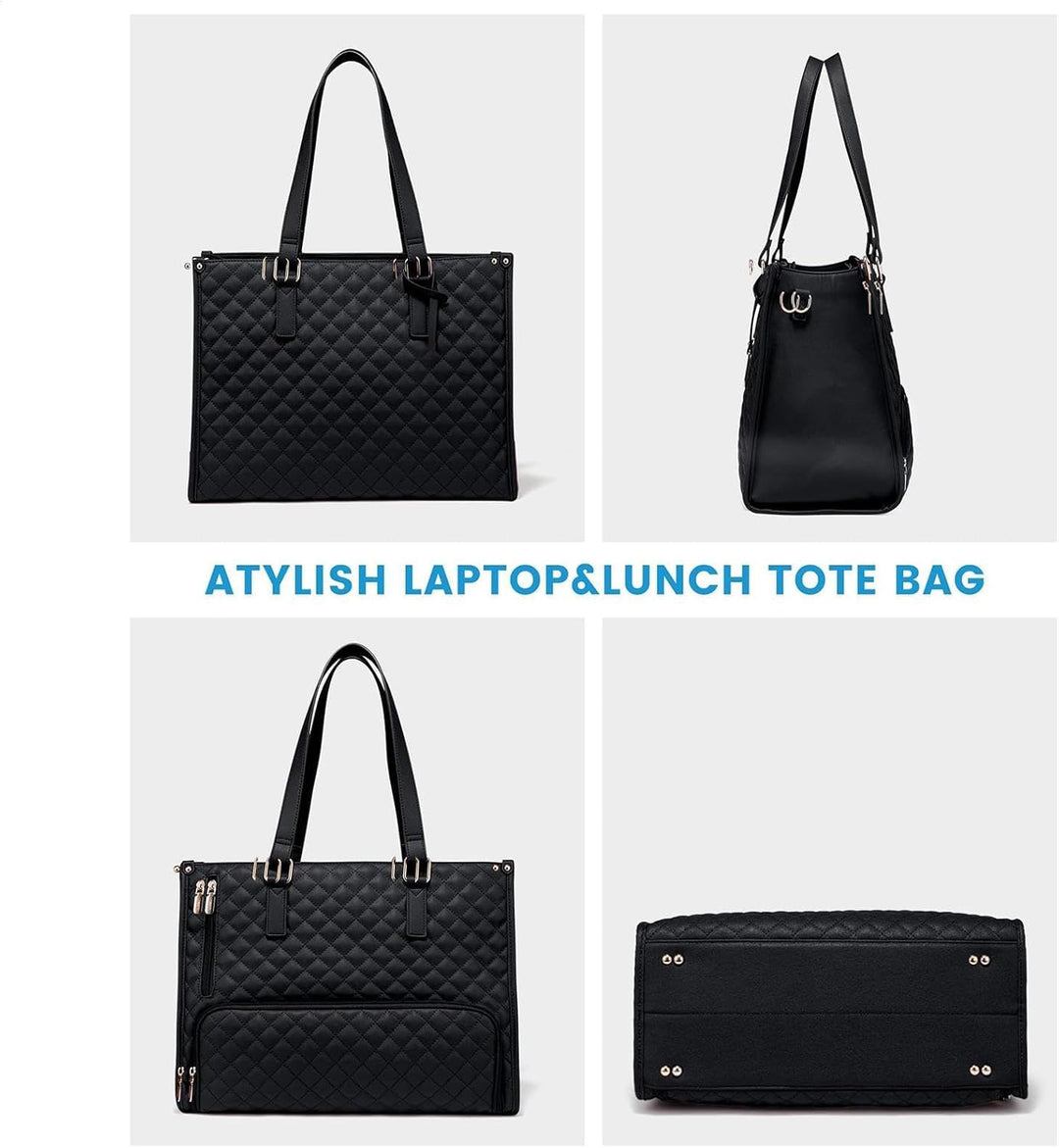 Organize work essentials with this unisex insulated lunch & laptop tote bag. Ideal for daily commute & office.