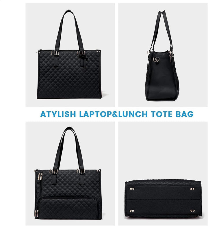 Organize work essentials with this unisex insulated lunch & laptop tote bag. Ideal for daily commute & office.