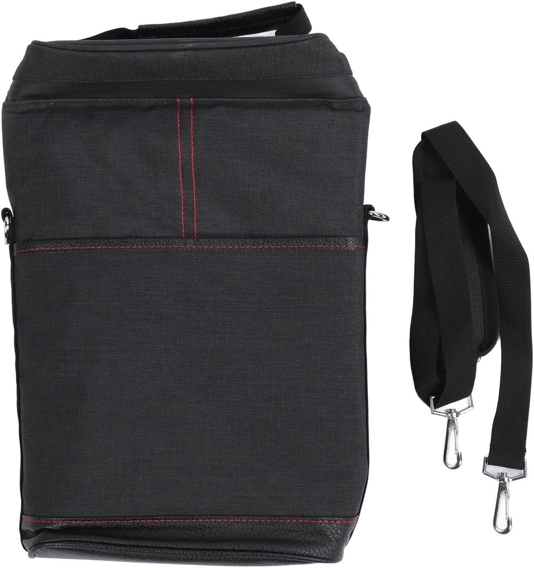 Insulated wine carrier tote bag keeps 2 bottles chilled for outdoor picnics & events.