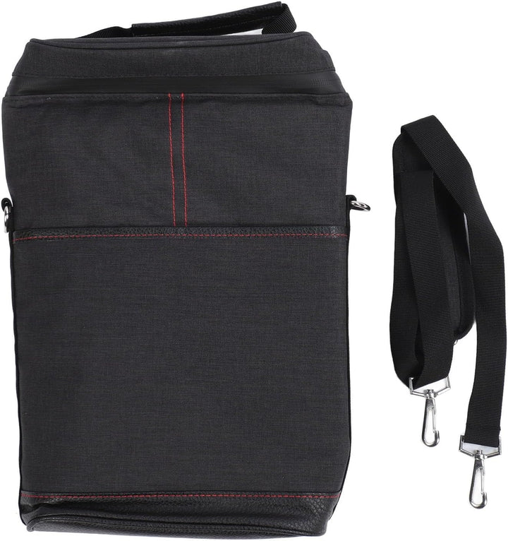 Insulated wine carrier tote bag keeps 2 bottles chilled for outdoor picnics & events.