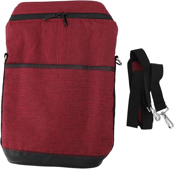 Insulated canvas tote bag, a portable wine carrier & cooler for 2 bottles, perfect for travel.