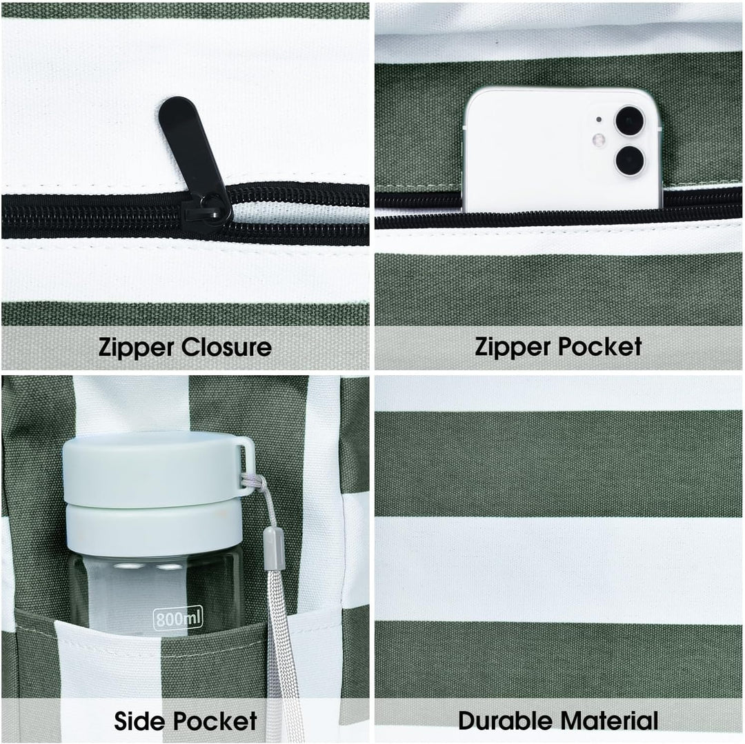 Large capacity waterproof tote, ideal for shopping & groceries, sturdy handles.