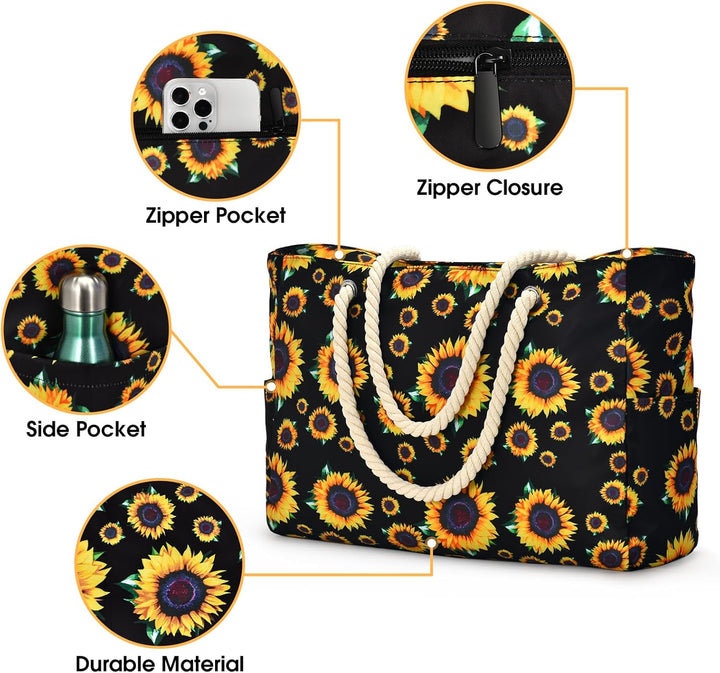 Waterproof tote bag, perfect for carrying groceries or farmer's market finds.