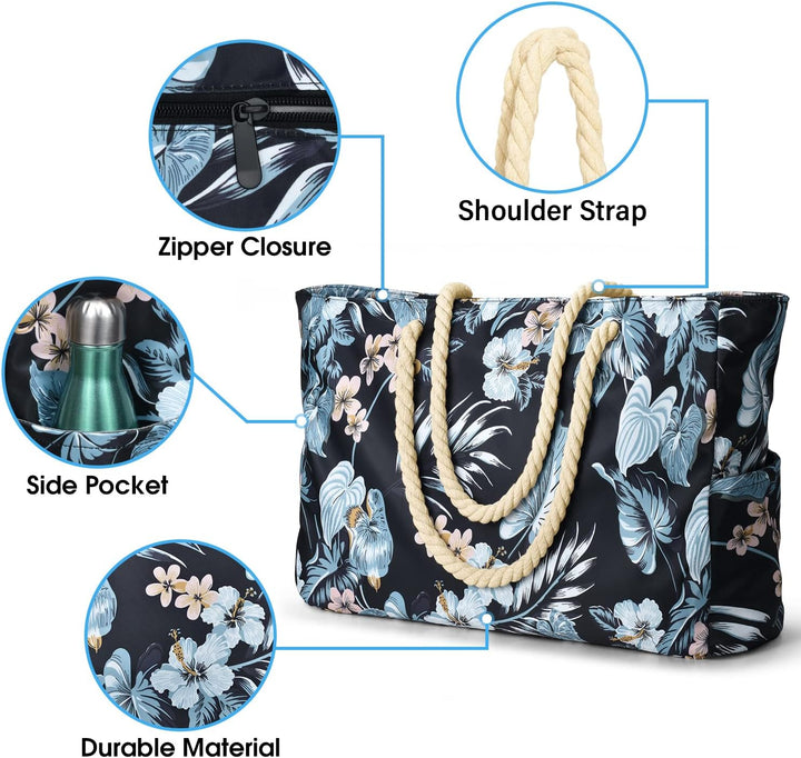 Waterproof tote bag, perfect for a short business trip, professional look.