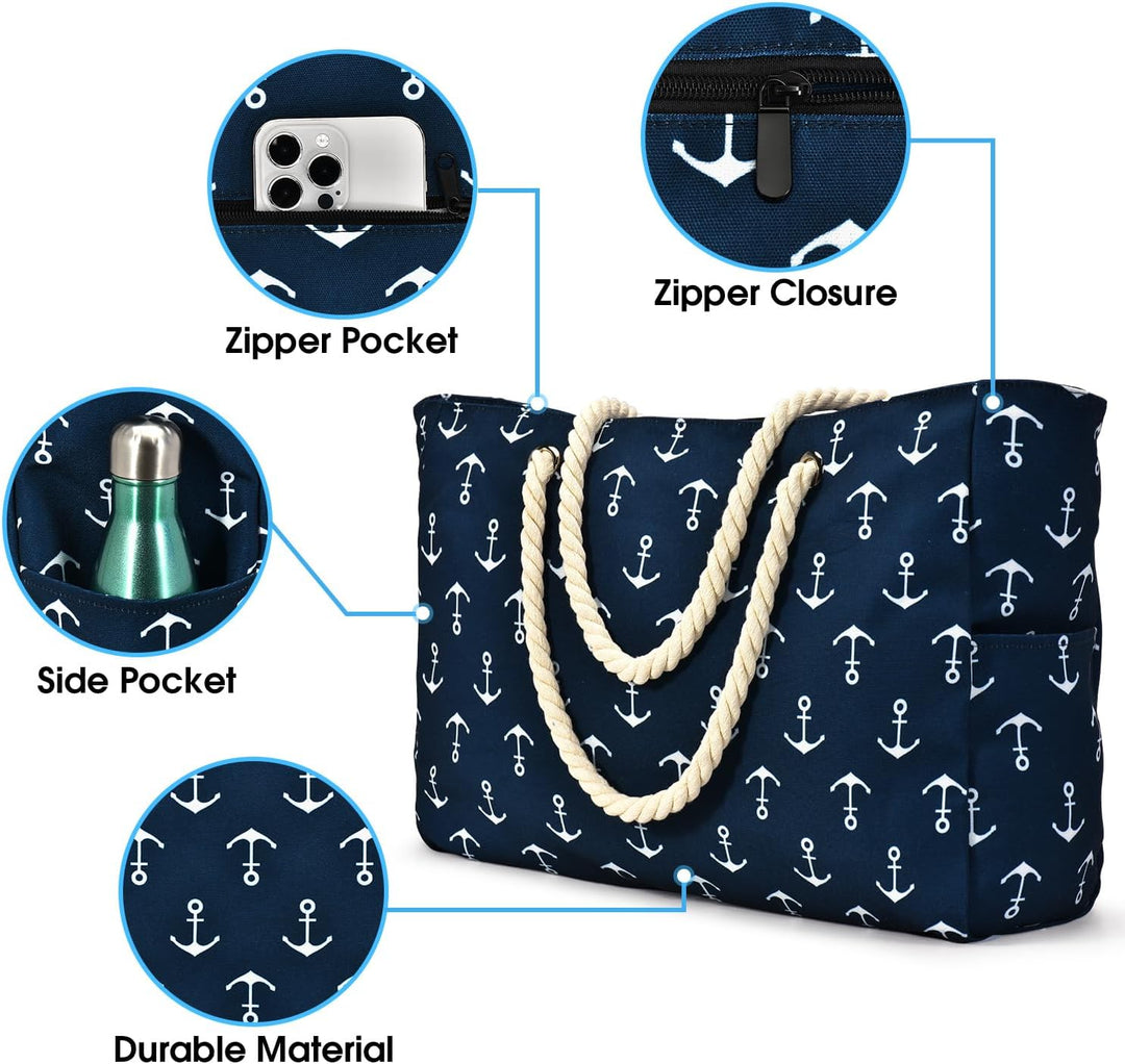 Versatile waterproof tote, perfect for the gym or yoga class, spacious.