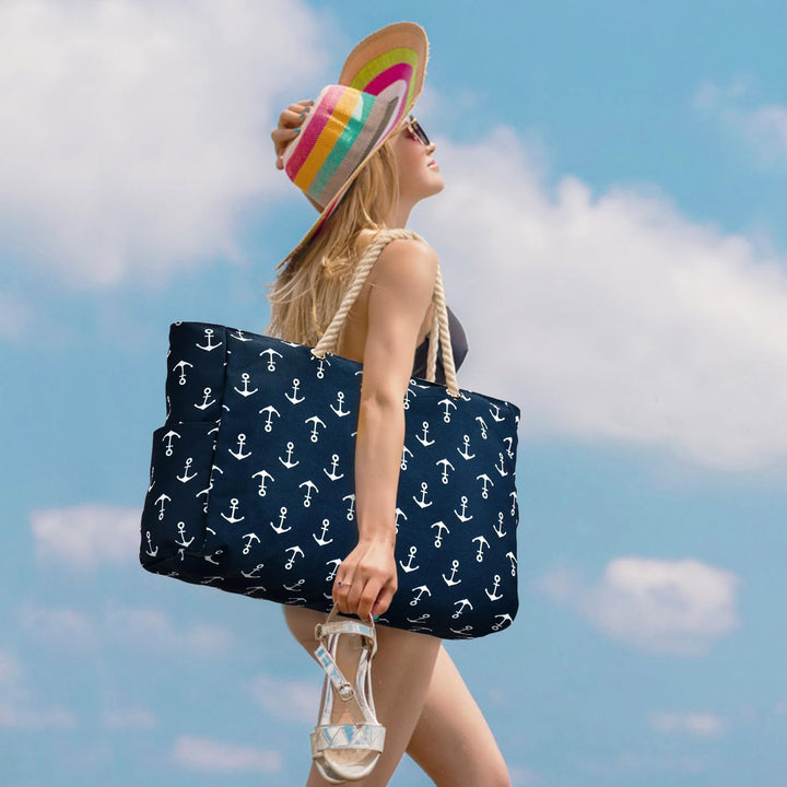 Waterproof shoulder tote, ideal for hands-free carrying, comfortable straps.