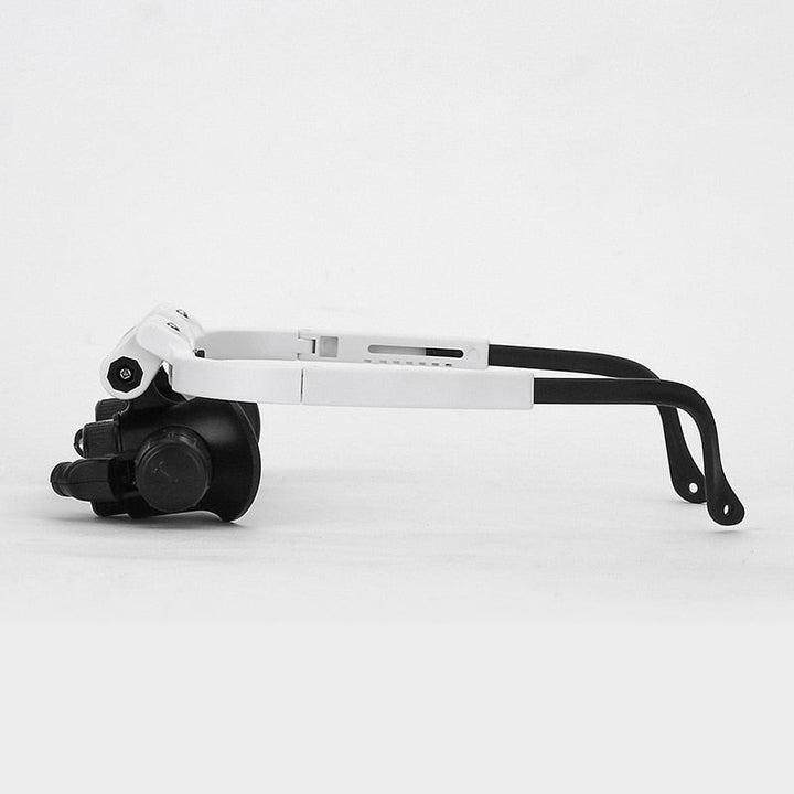 High-magnification LED eyewear (8x, 15x, 23x) for intricate hobby work, electronics repair, and model building.