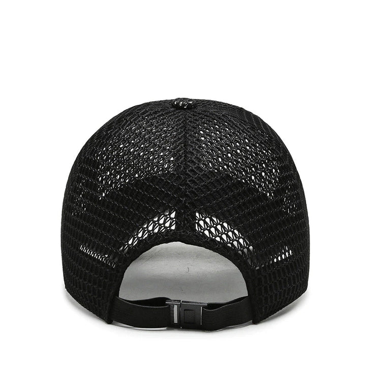 Blue airy unisex summer hat, lightweight & breathable, provides excellent sun protection for various outdoor adventures.