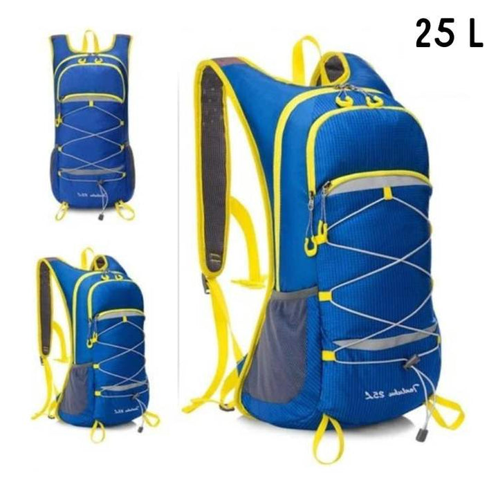 Ergonomic lightweight hiking backpack for long treks. Organized outdoor gear for camping and adventure.
