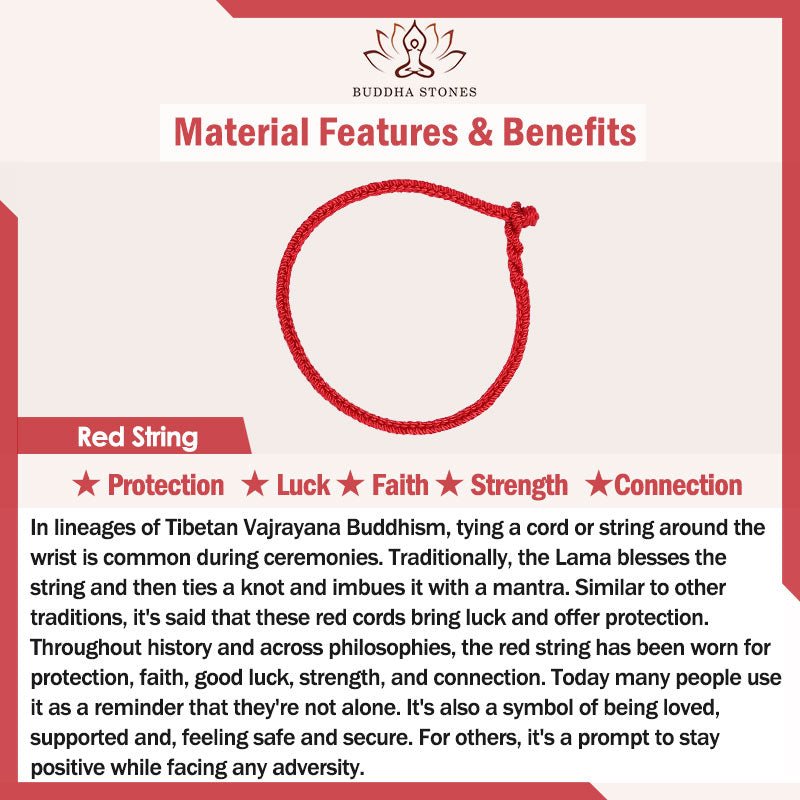 Unisex Luck Jade Red String Rope Bracelet - Lexians