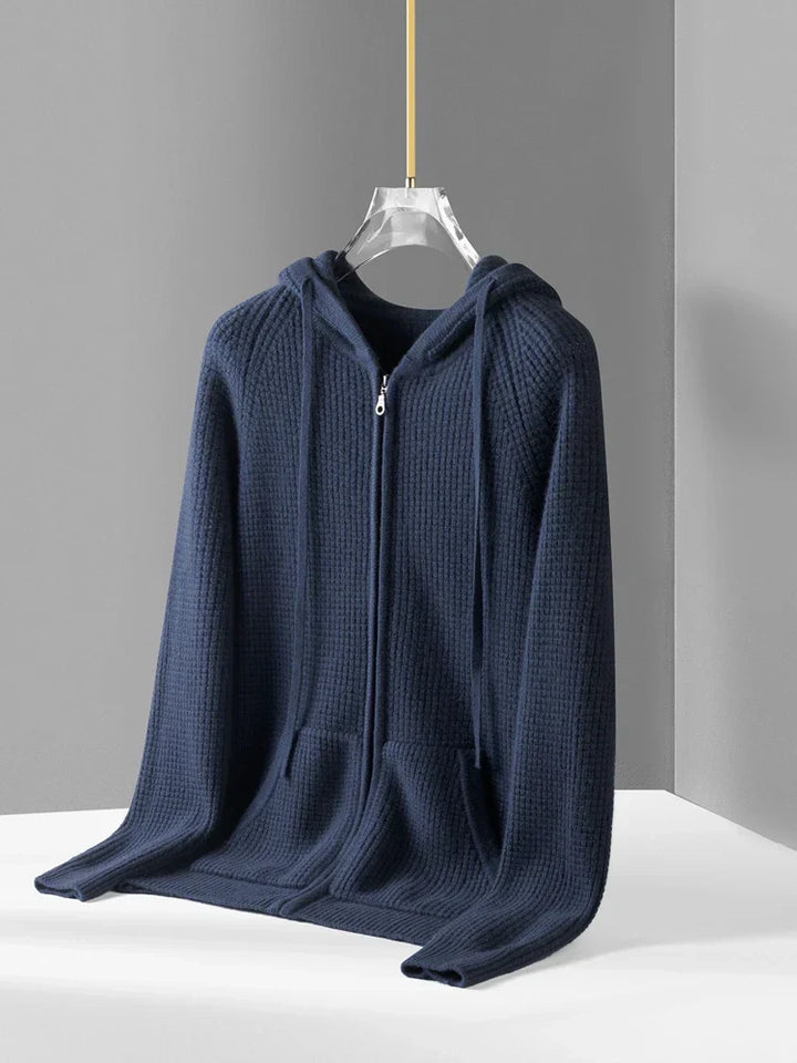 Monaco Unisex Zip-Up Hoodie, a versatile midnight navy casual wear item for everyday comfort.