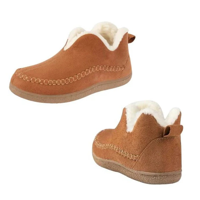 Unisex insulated winter shoes with orthopedic comfort, arch support, & cushioned sole for walking in cold weather.
