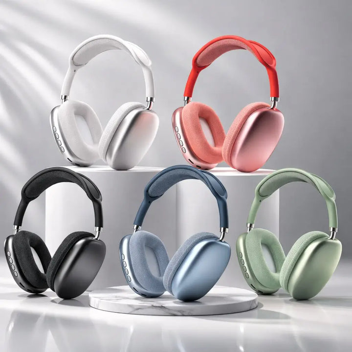 Unisex over-ear Bluetooth headphones with active noise cancellation for immersive audio.