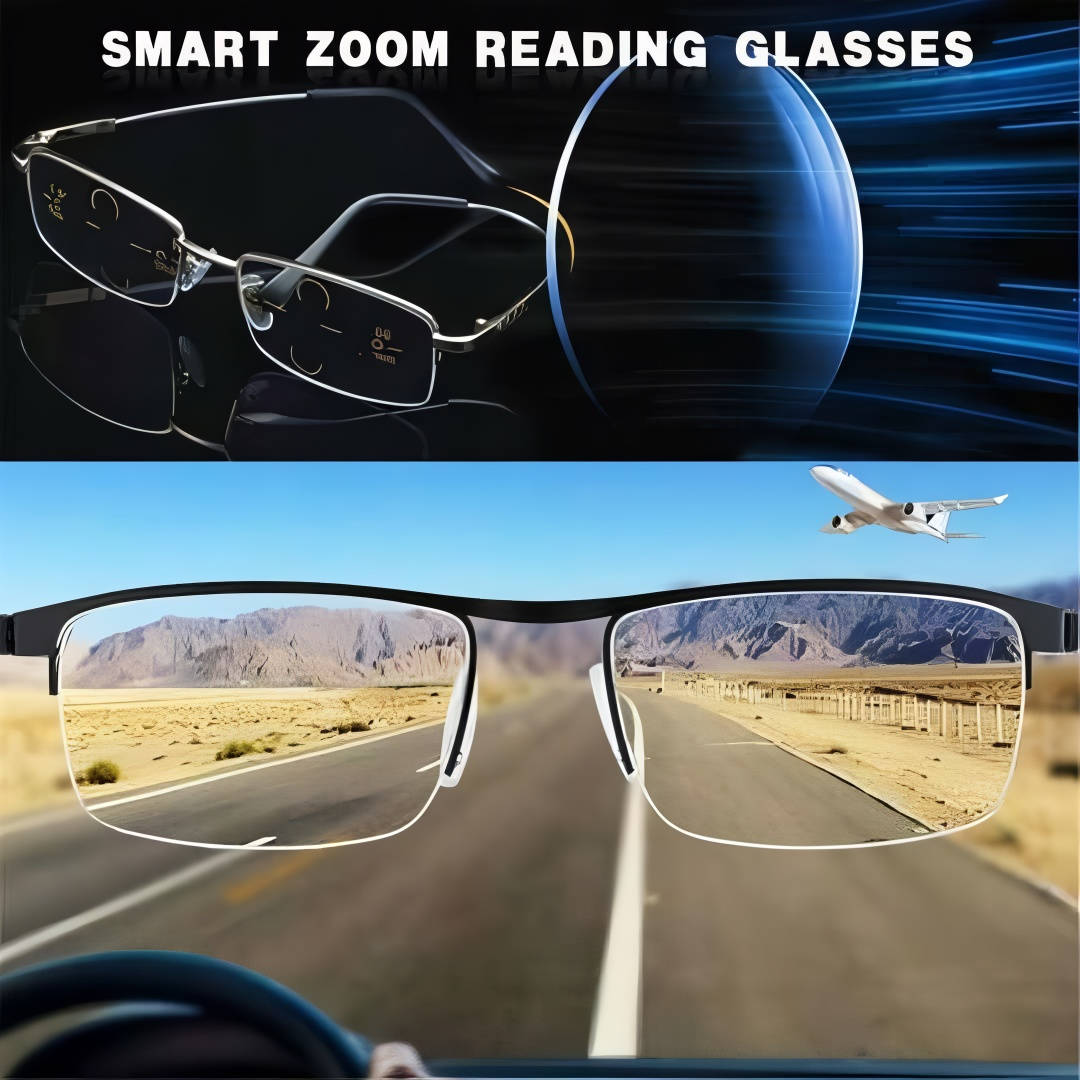 TavvitaImp010 unisex multifocal glasses with blue light filter, UV protection & anti-glare for eye care.