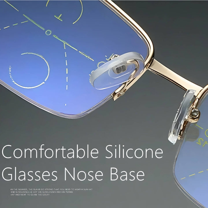 Adaptive unisex progressive lenses for seamless clear vision from distance to near; TavvitaImp010.