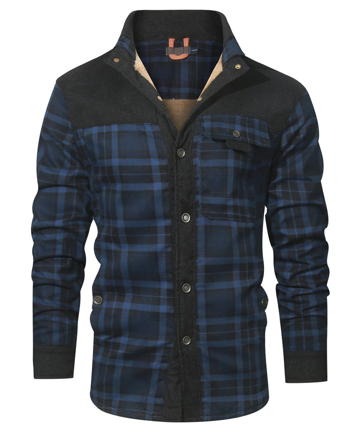 Casual unisex flannel jacket, plaid pattern, insulated for optimal winter comfort