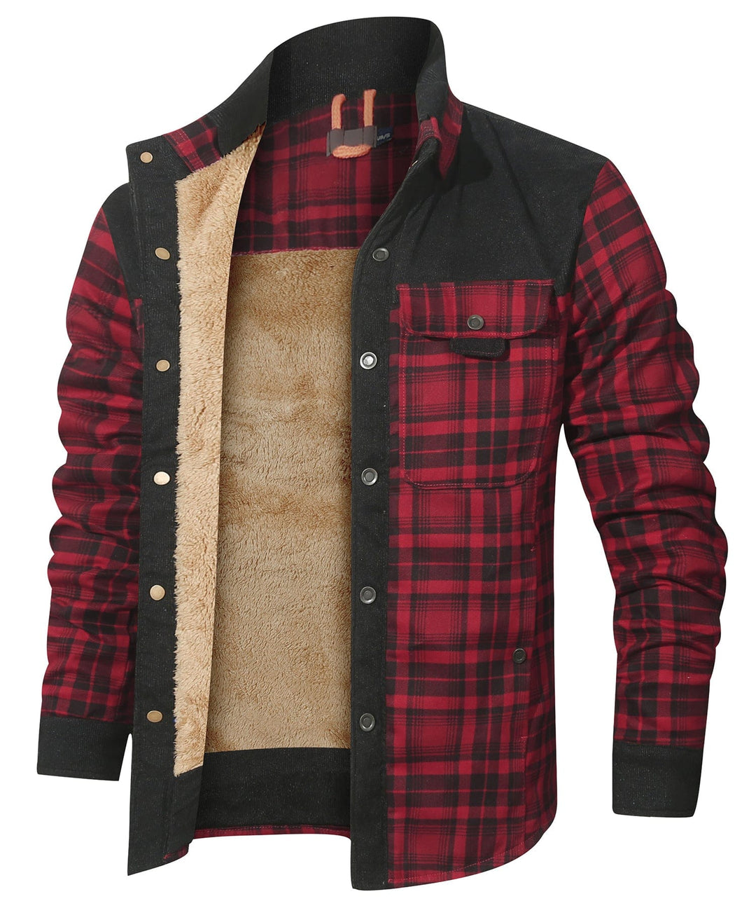 Unisex red plaid insulated flannel jacket: a versatile piece of winter outerwear