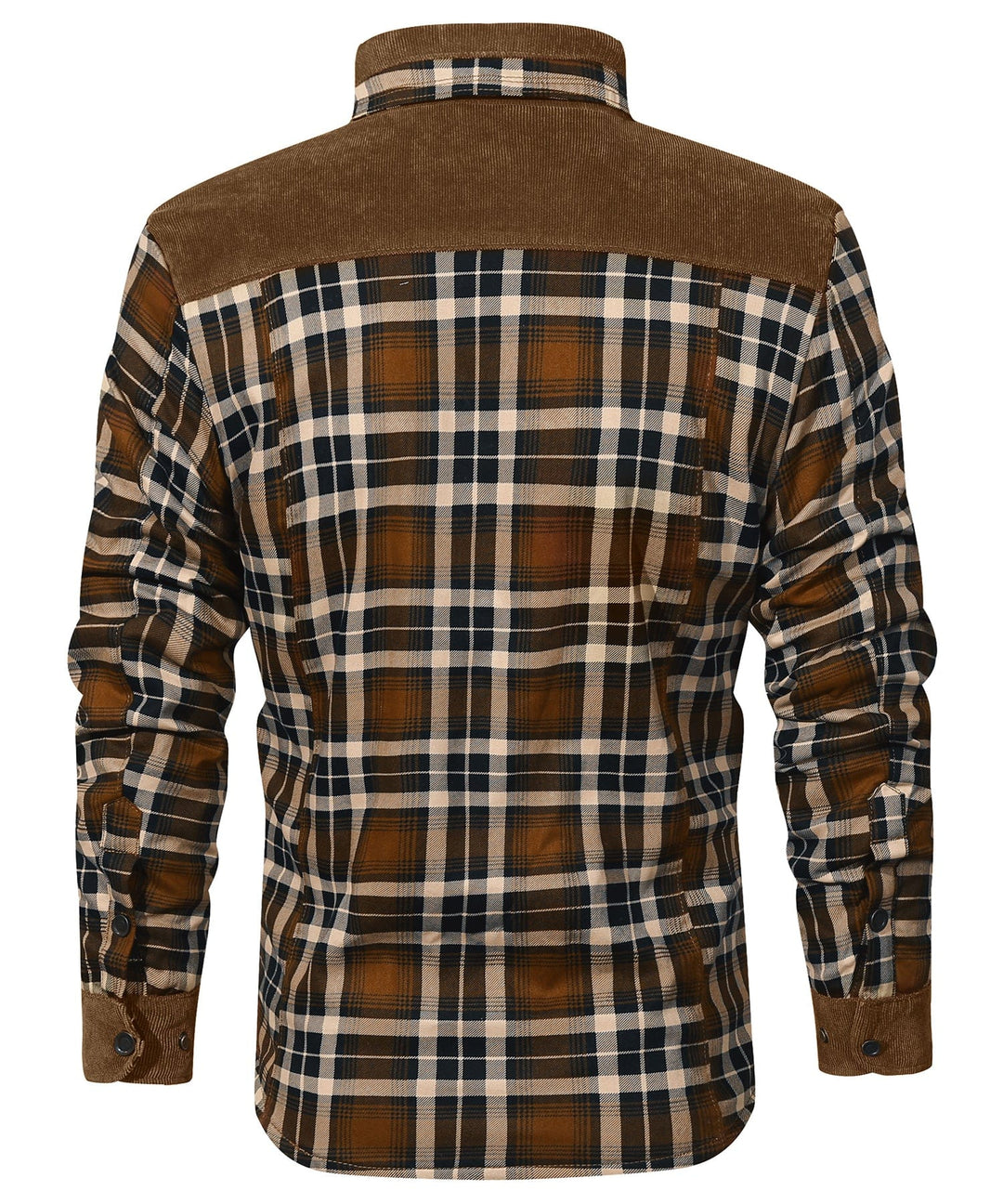 Unisex casual flannel jacket, insulated and plaid patterned, for everyday winter use
