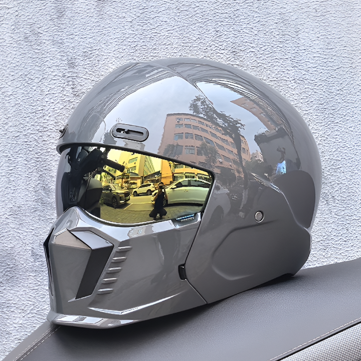 High-quality retro motorcycle helmet, unisex open face. DOT & ECE approved protective rider gear.