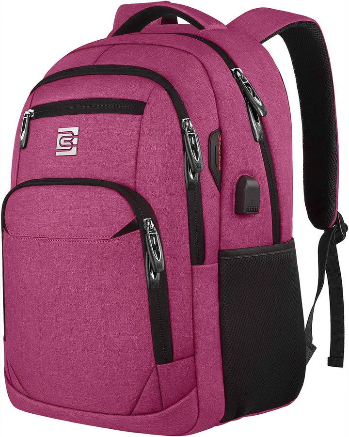 Versatile anti-theft school and work backpack, slim, with USB charging for devices.