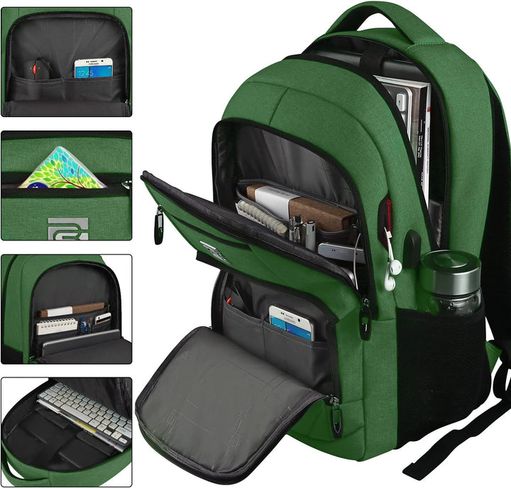 Professional anti-theft laptop bag, slim, unisex, suitable for work with USB charging.