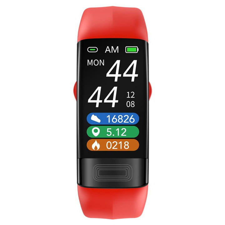 Stylish unisex smartwatch for daily use, tracking ECG, blood pressure, heart rate, and sleep patterns.