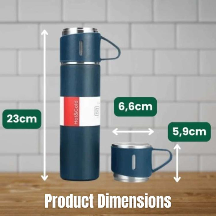 Daily use stainless steel insulated water bottle, ideal for office & gym. Hot/cold beverage ready.