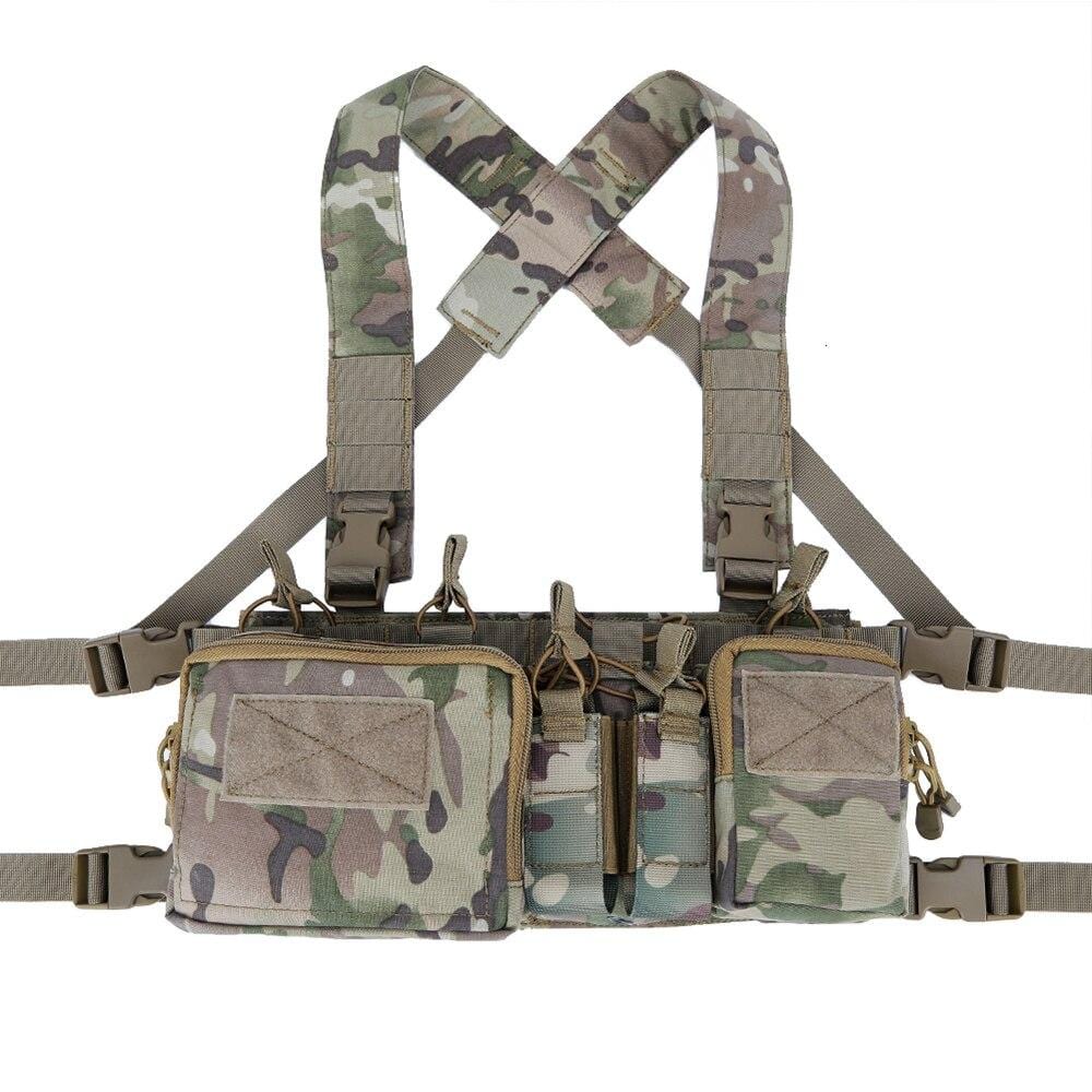 Adventure gear: Unisex tactical chest rig bag in coyote brown, great for hiking, camping, and outdoor sports
