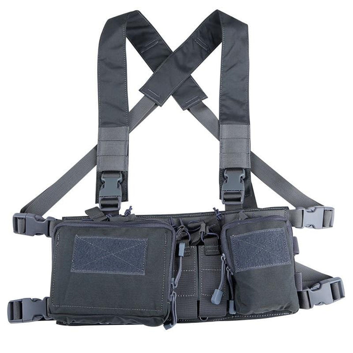 Versatile wolf grey tactical chest rig, mens accessories for urban exploration or wilderness adventures