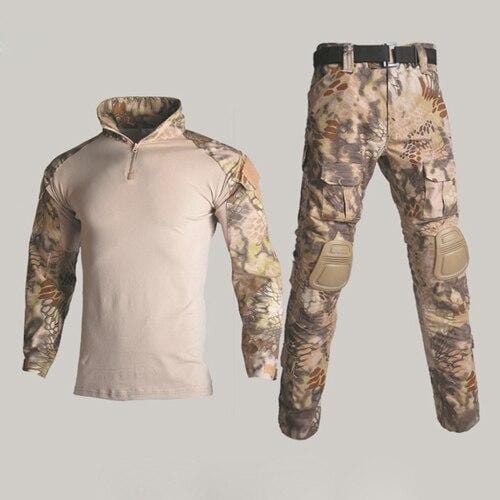 Stylish tactical camo uniform for both men and women, built for performance and resilience.