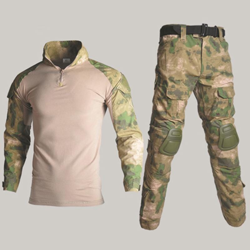 Full-body tactical combat gear set for men and women, featuring ripstop fabric for durability.