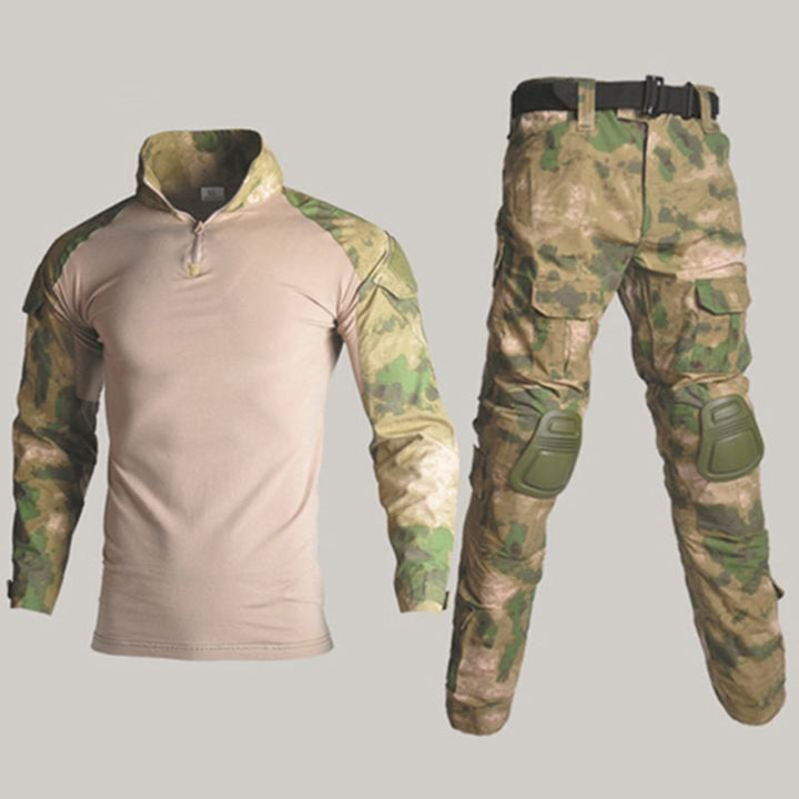 Full-body tactical combat gear set for men and women, featuring ripstop fabric for durability.