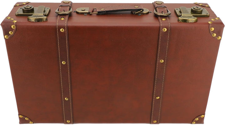 Compact unisex vintage leather carry-on with secure lock. Stylish overnight bag for travel.