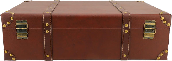Rich heritage brown leather carry-on bag, vintage style, with secure alloy lock for all your travels.