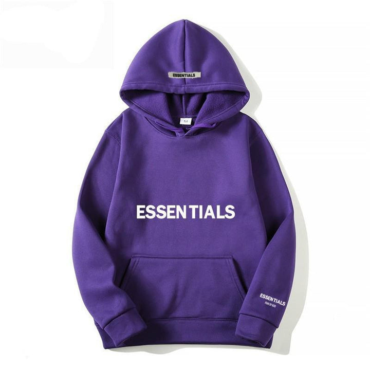 Fashionable unisex letter print hoodie, an essential pullover for modern urban streetwear.
