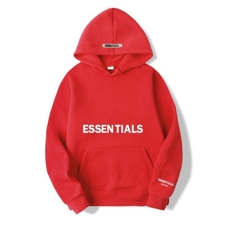 Detailed letter print unisex pullover hoodie, designed for comfy, relaxed fit urban casual wear.