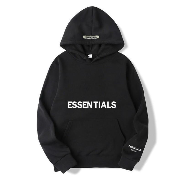 Urban style unisex hoodie with unique letter print & adjustable hood for a trendy streetwear look.