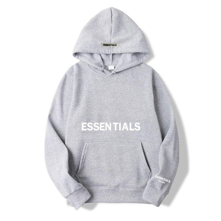 Versatile unisex letter print pullover hoodie, great for casual fashion, urban style & comfort.