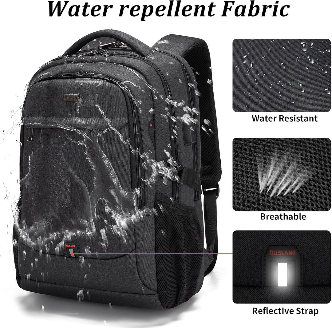 Durable water-resistant travel backpack, perfect carry-on for weekend trips.