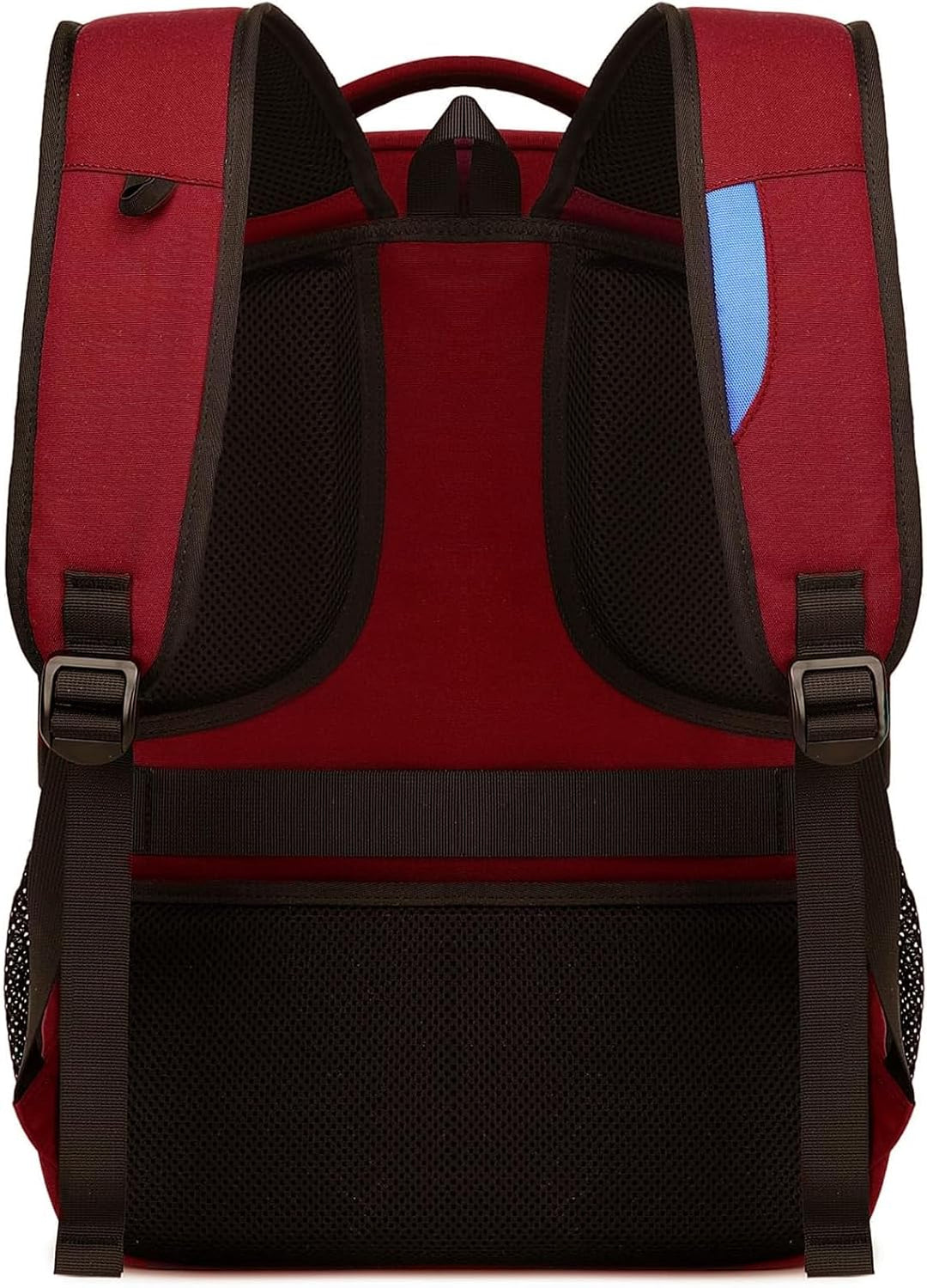 Unisex travel backpack in motion, worn by a commuter with laptop inside.