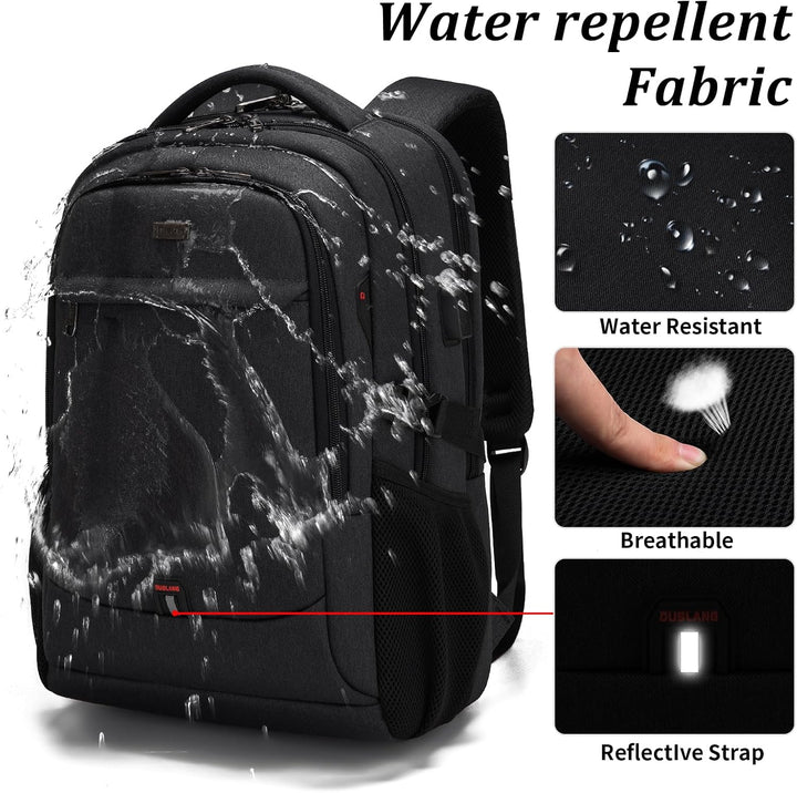 Laptop backpack with USB charging functionality for convenience on the go.