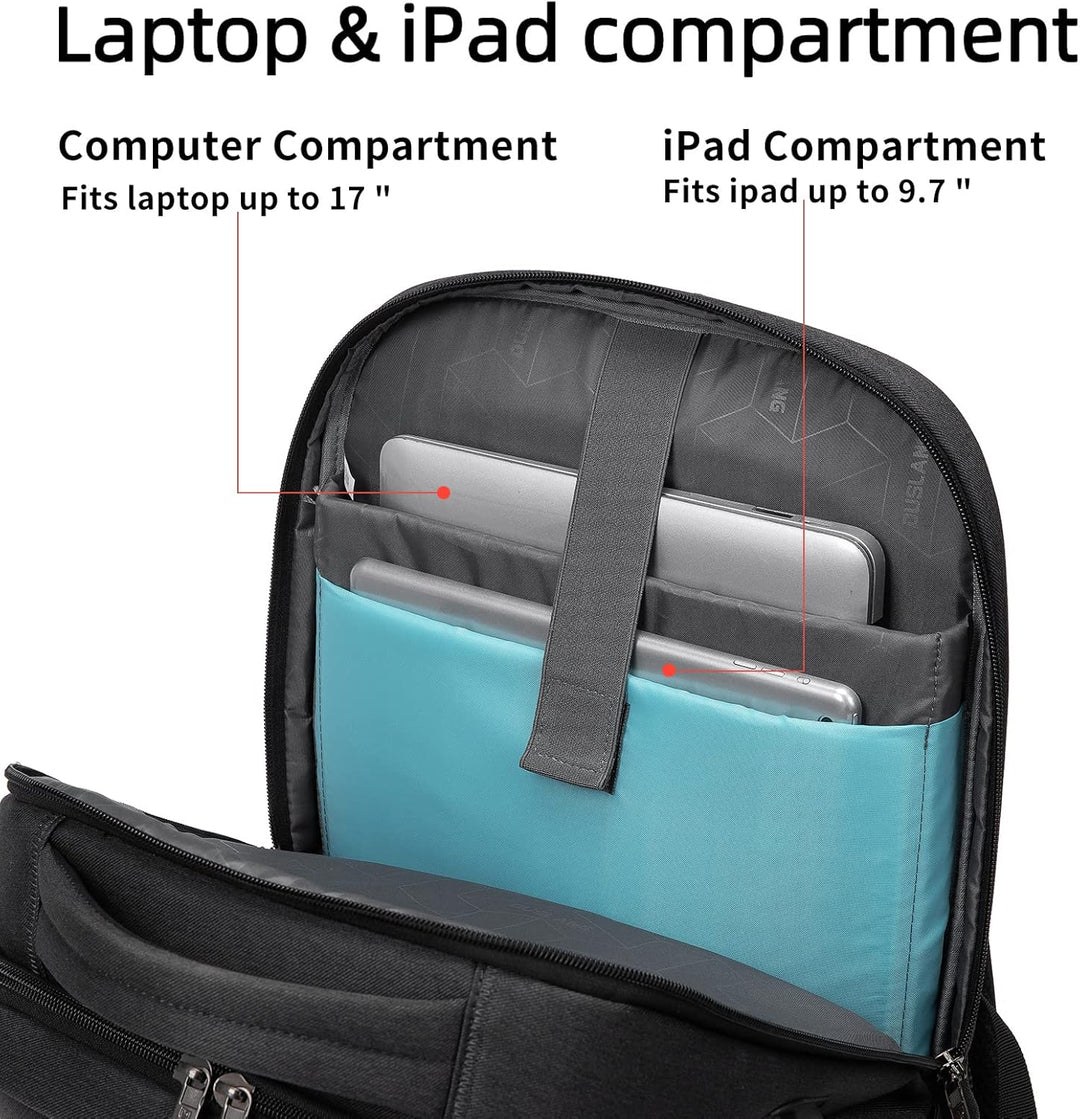 Secure laptop compartment of a tech backpack, protecting your device.