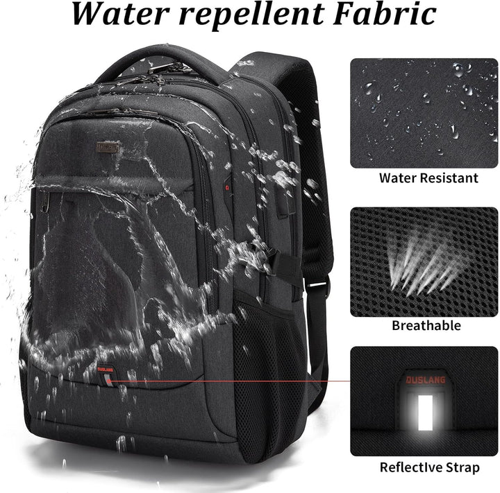 Spacious daily commute backpack, fitting laptop, books, and essentials.