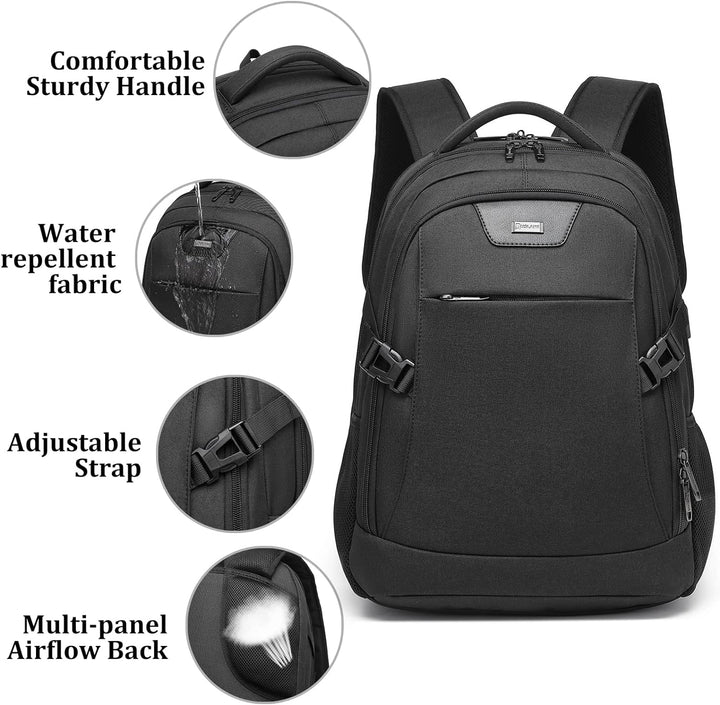 Interior view of an anti-theft laptop backpack, showing padded sleeves.