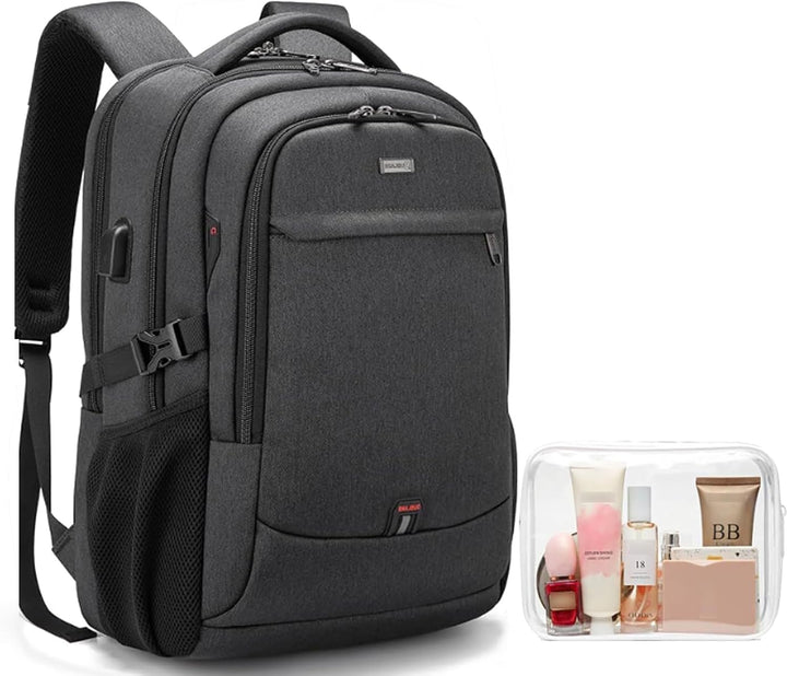 Anti-theft back pocket on a travel backpack for important documents.