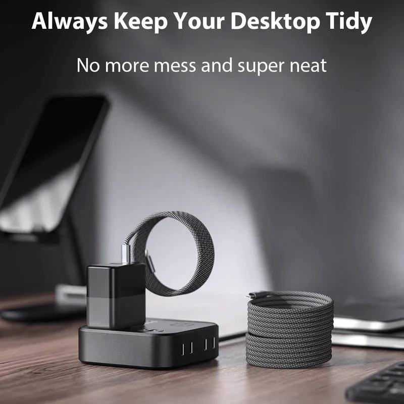 Magnetic data transfer & fast charging cable, compatible with many devices.