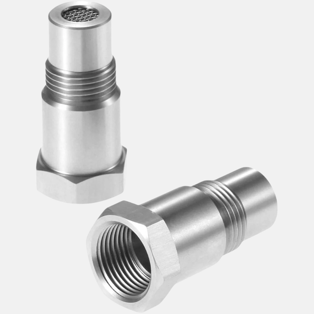Universal O2 sensor CEL fix adapter for automotive exhaust systems. Clears check engine light. Easy installation.