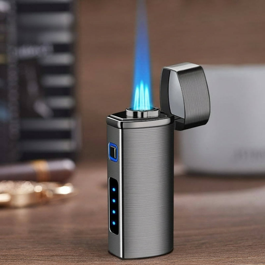 Innovative gadget: a powerful, windproof, flameless USB rechargeable electric torch lighter for any environment.
