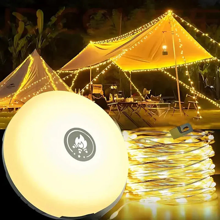 Versatile 4-in-1 collapsible camping lantern and outdoor light, perfect for hiking and adventures.